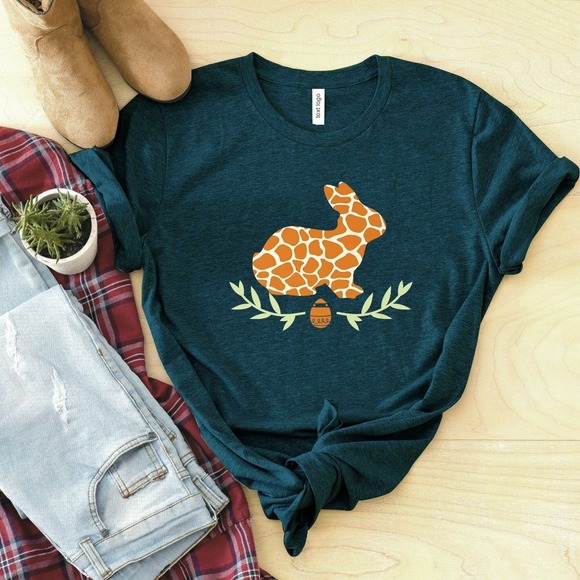 Easter Bunny Shirt, Easter Shirt, Cute Easter Shirt, Easter Rabbit Shirt, Rabbit - Picture 1 of 2